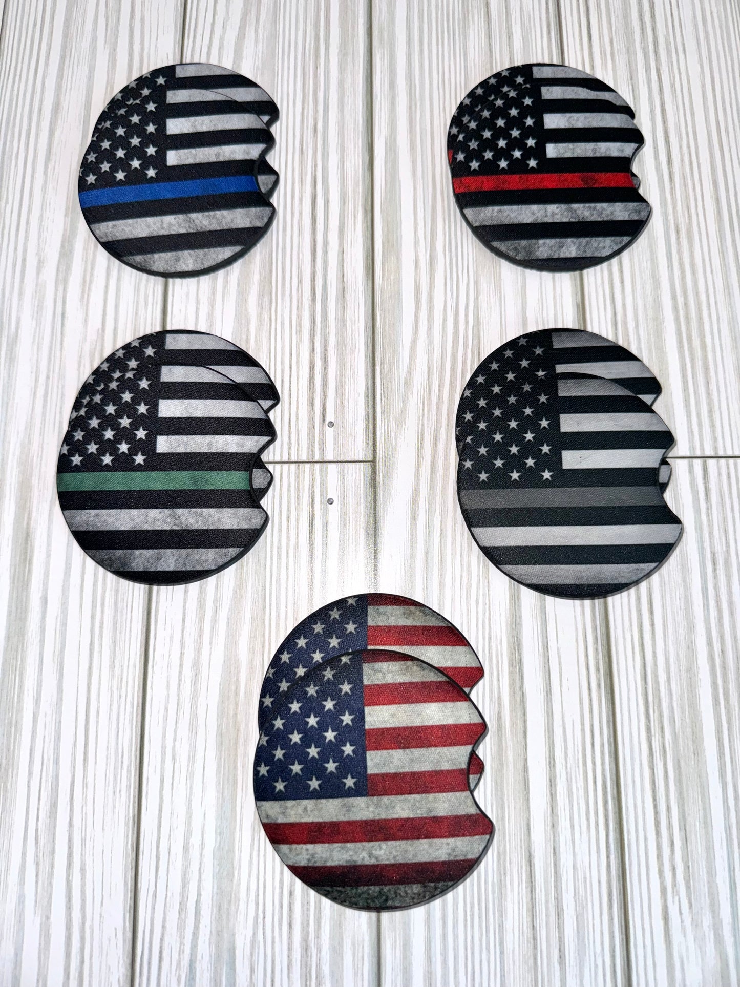 American Flag Car Coasters