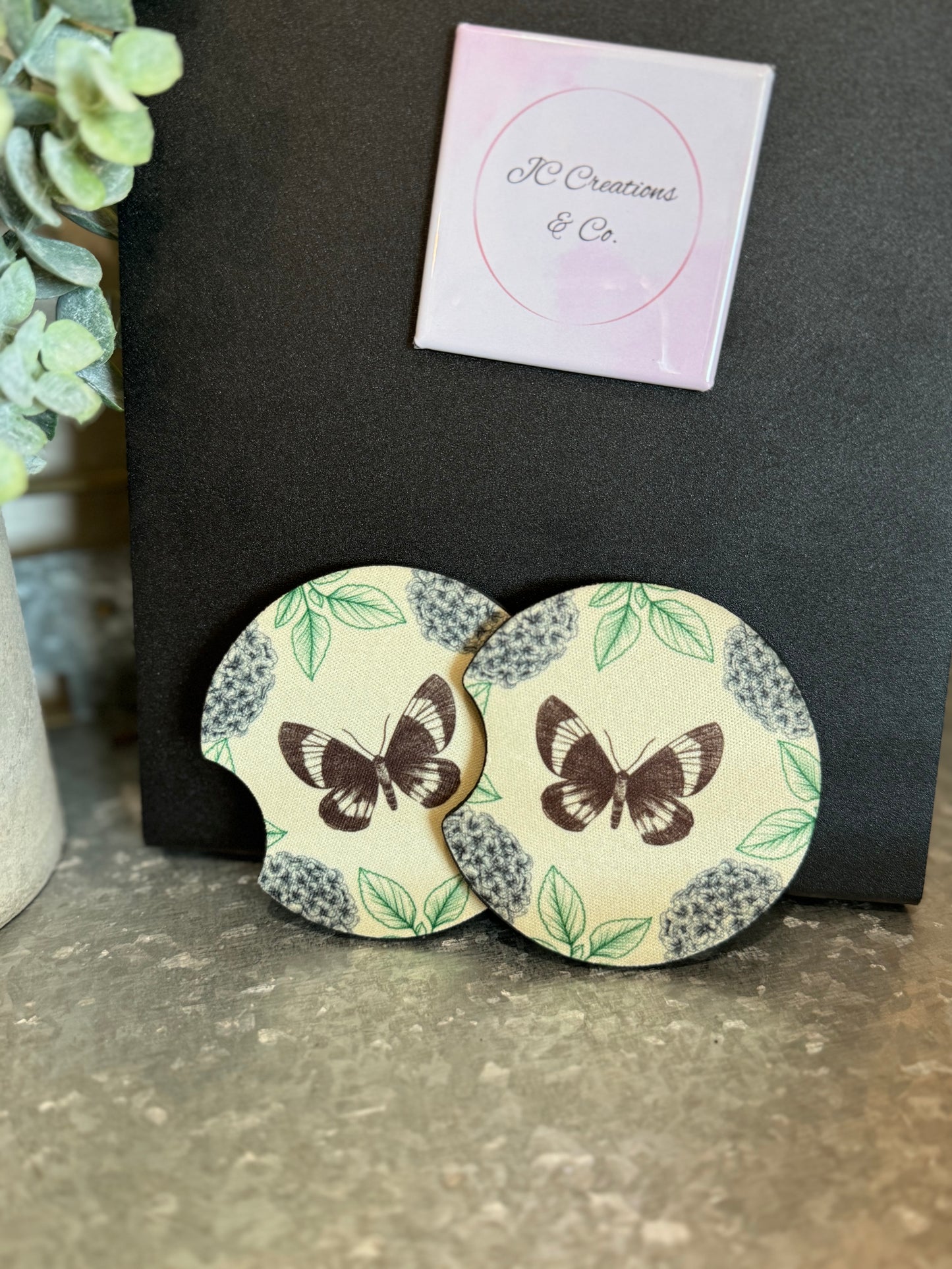 Floral Car Coasters
