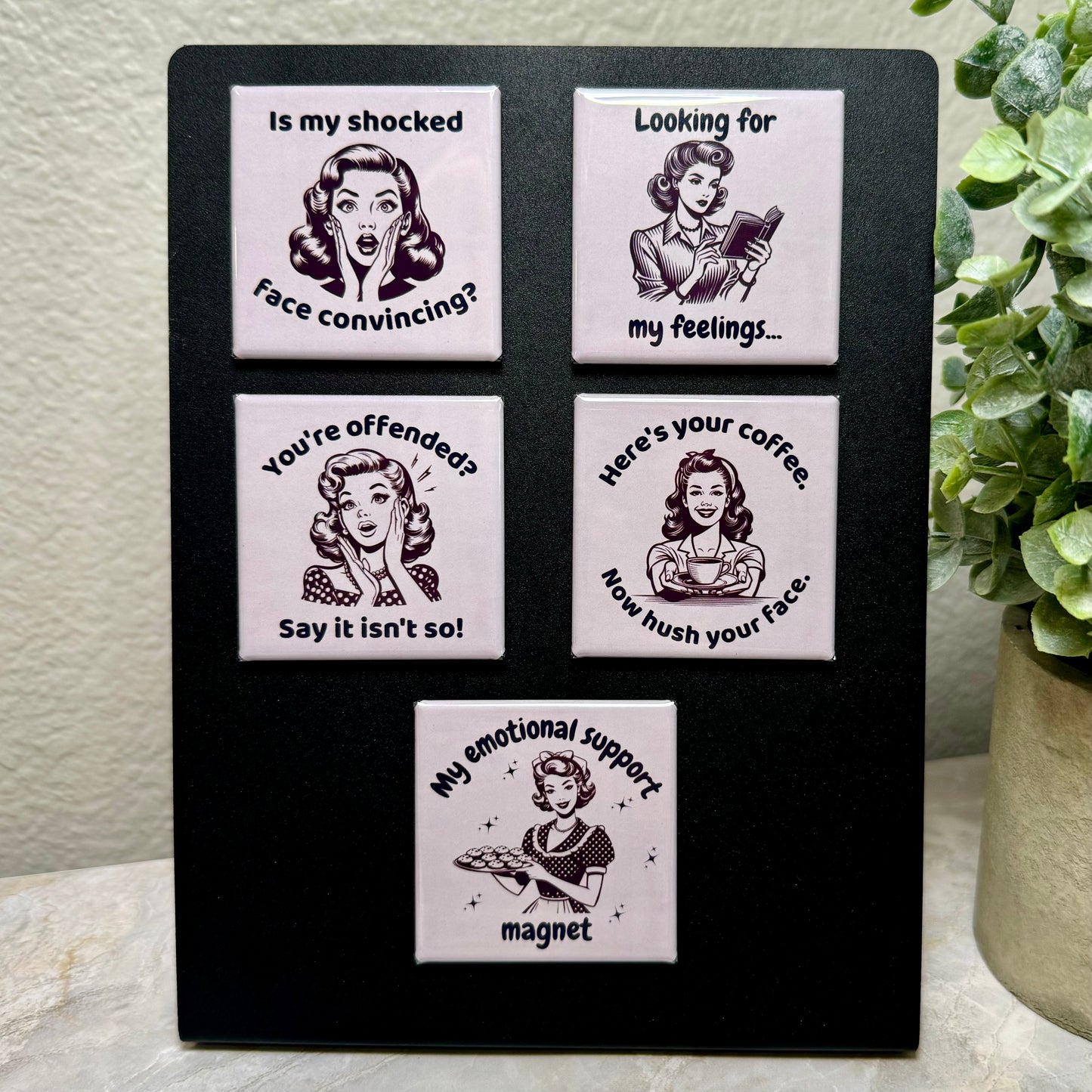 Sassy Retro 1950's Women Magnet Set
