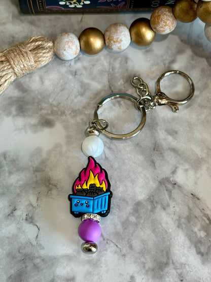 Dumpster Fire Keychain