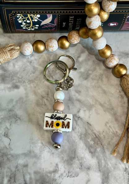 Blessed Mom Keychain