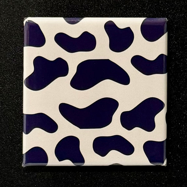 Black Cow Print Magnet