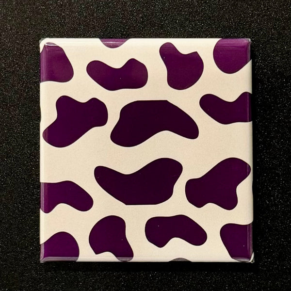 Burgundy Cow Print Magnet