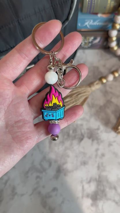Dumpster Fire Keychain